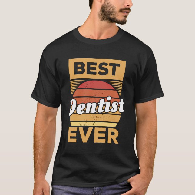 Vintage Beste Zahnarztpraxis T-Shirt (Vorderseite)