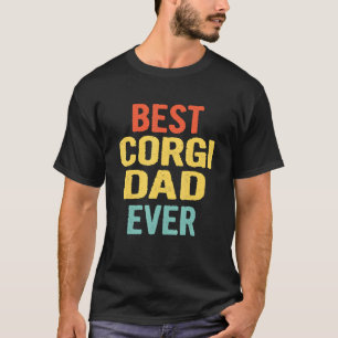 Vintage Bester Corgi-Vater Aller Zeiten Retro Gebu T-Shirt