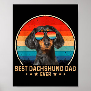 Vintage Bester Dachshund-Vater Aller Zeiten Vatert Poster