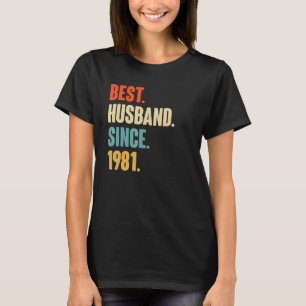 Vintage Bester Ehemann seit 1981 41. Hochzeitstag T-Shirt