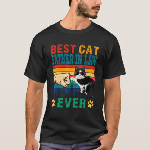 Vintage Bester Katzen Schwiegervater Aller Zeiten T-Shirt