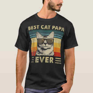Vintage Bester Katzenpapa Aller Lustiger Katzenvat T-Shirt