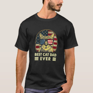 Vintage Bester Katzenvater Aller Zeiten Amerikanis T-Shirt
