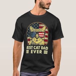 Vintage Bester Katzenvater Aller Zeiten Amerikanis T-Shirt