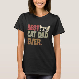 Vintage Bester Katzenvater Aller Zeiten Coole Kat T-Shirt