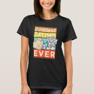 Vintage Bester Katzenvater Aller Zeiten Der Coolst T-Shirt