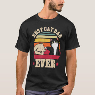Vintage Bester Katzenvater aller Zeiten Fauststoß T-Shirt