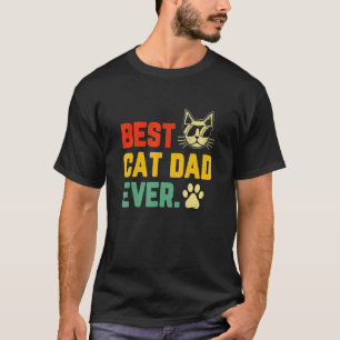 Vintage Bester Katzenvater Aller Zeiten Katzenpap T-Shirt