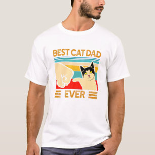 Vintage Bester Katzenvater Aller Zeiten Lustiger K T-Shirt