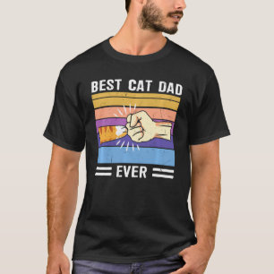 Vintage Bester Katzenvater aller Zeiten Paw Fist B T-Shirt