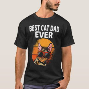 Vintage Bester Katzenvater Aller Zeiten Retro Vate T-Shirt