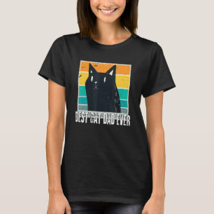 Vintage Bester Katzenvater Aller Zeiten Retro Vate T-Shirt