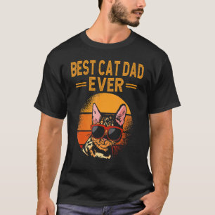 Vintage Bester Katzenvater Aller Zeiten Retro Vate T-Shirt