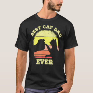 Vintage Bester Katzenvater überhaupt Katzenpapa T-Shirt