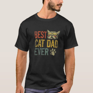 Vintage Bester Katzenvater überhaupt Katzenpapa V T-Shirt
