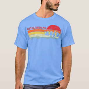 Vintage Bester Katzenvater überhaupt Lustiger Katz T-Shirt
