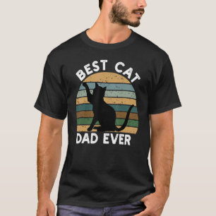 Vintage Bester Katzenvater überhaupt Schwarze Ka T-Shirt