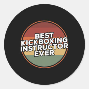 Vintage Bester Kickbox-Trainer überhaupt Training Runder Aufkleber