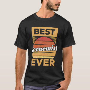 Vintage Bester Ökonom Aller Zeiten Wirtschaft T-Shirt