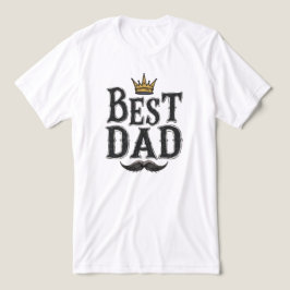 Vintage "Bester Papa Ever" Königskrone und Schnurr Tri-Blend Shirt
