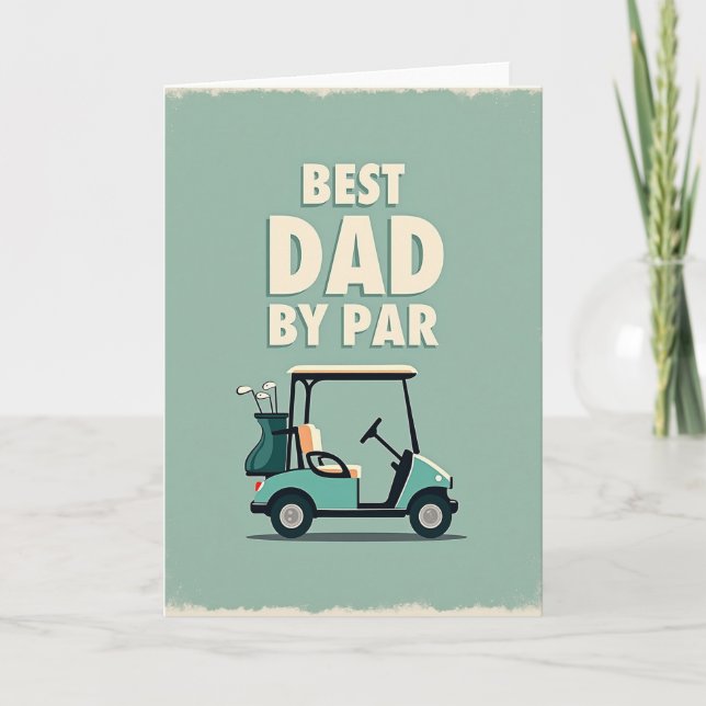 Vintage Bester Papa Par Karte (Vorderseite)