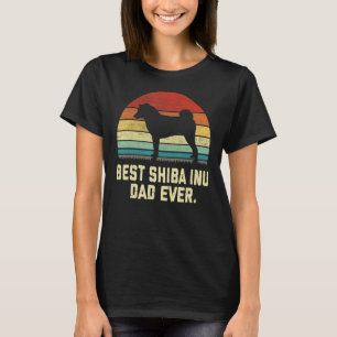 Vintage Bester Shiba Inu Papa Aller Zeiten Hund T-Shirt