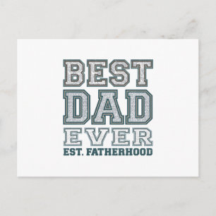 Vintage-Bester-Vater-aller-Zeiten-Varsity-Typograf Postkarte