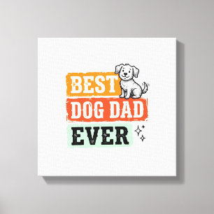Vintage Bestes Hund Papa Aller Cute Hund Shirt Des Leinwanddruck