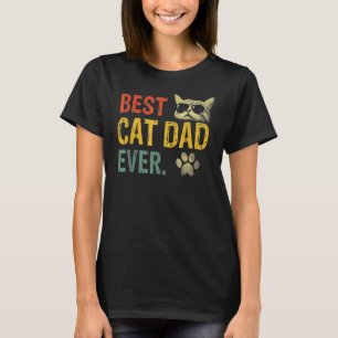 Vintage Bestes Katze Papa Ever T-Shirt Katze Daddy
