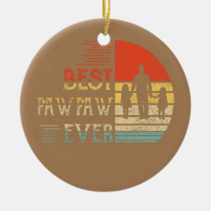 Vintage-Bestes-Papapapier-Geschenk zum Vatertag  Keramik Ornament