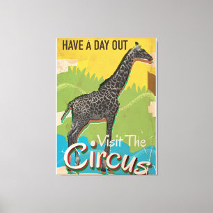Vintage-Besuch-im-Zirkus-Plakatkunst Leinwanddruck