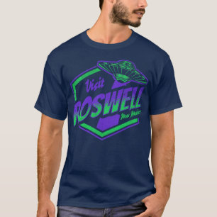 Vintage-Besuch Roswell New Mexico Lustig Fliegend T-Shirt