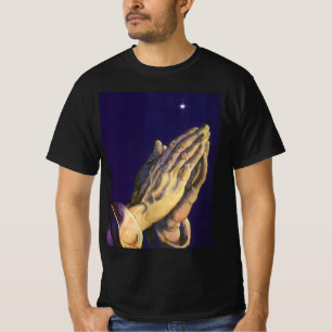 Vintage betende Hände mit dem Stern von Bethlehem T-Shirt