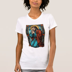 Vintage betende religiöse Figur Vektor-Shirt Desi T-Shirt
