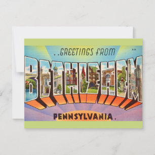 Vintage Bethlehem PA Postkarte