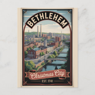 Vintage Bethlehem Pennsylvania Retro-Reise Postkarte