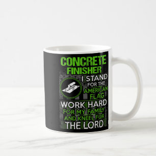 Vintage-Betonfinishier Ich stehe für die amerikani Kaffeetasse