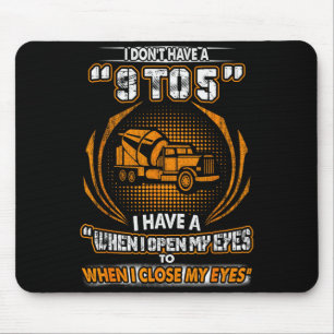 Vintage-Betonveredler Ich habe keine 9-Stunden-Arb Mousepad