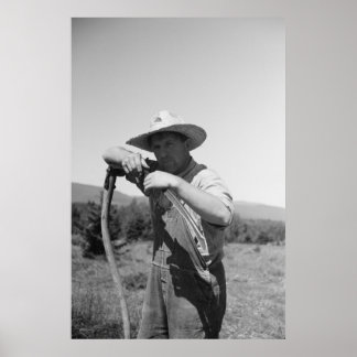 Vintage Betriebssicherheitsprüfung Poster