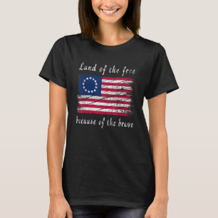 Vintage Betsy Ross American Flag mit 13 Stars Pat T-Shirt