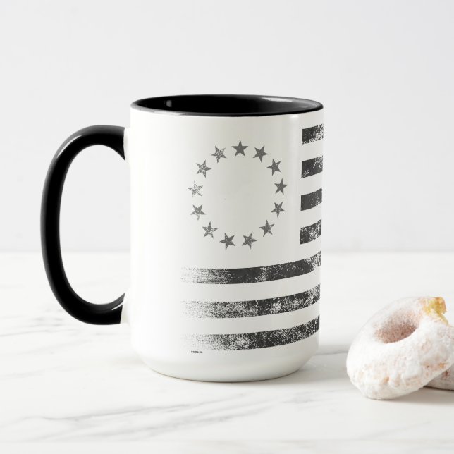 VINTAGE Betsy Ross American Flag Tasse (Mit Donut)