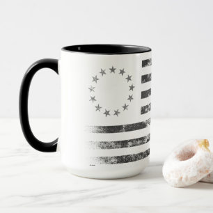 VINTAGE Betsy Ross Amerikanischer Flaggenbecher Tasse