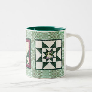 Vintage Bettdecken und Steppdecken-Tasse Zweifarbige Tasse