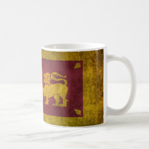 Vintage beunruhigte Flagge von Sri Lanka Tasse