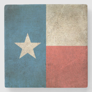 Vintage beunruhigte Flagge von Texas Steinuntersetzer