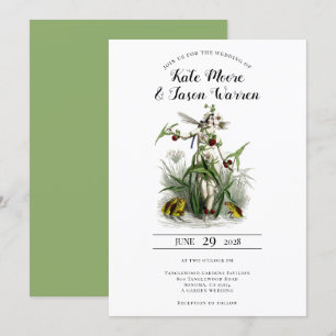 Vintage bezaubernde Gartenmärsche Einladung