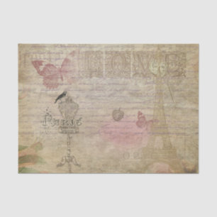 Vintage bezaubernde Retro Mode Paris Frankreich Seidenpapier