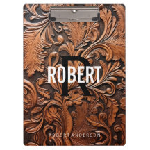 Vintage Bezeichnung für ein Monogramm aus Glattled