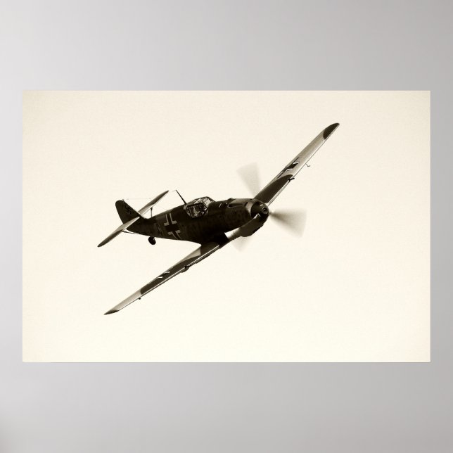 Vintage Bf-109 E-3 Emil Poster (Vorne)