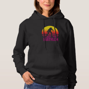 Vintage Biathlon-Geschenkidee Wintersport Hoodie